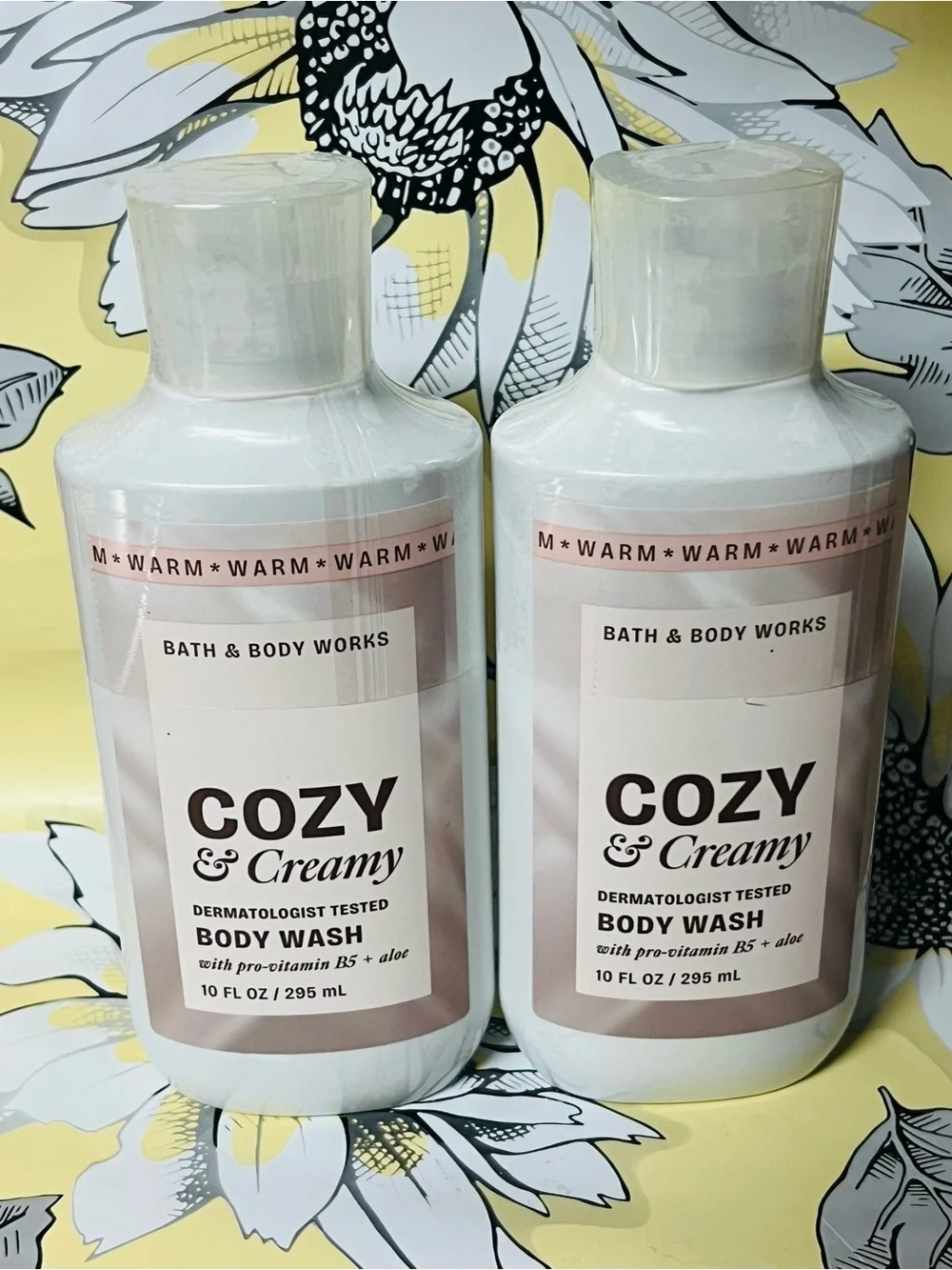 2 Bath & Body Works Cozy & Creamy Body Wash -